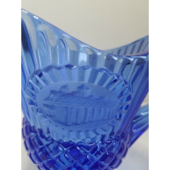 Vintage Avon Blue Fostoria Mt Vernon Glass Creamer 5"×3" - Picture 11 of 11